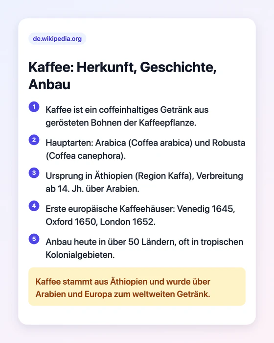 KI-Zusammenfassungskarte