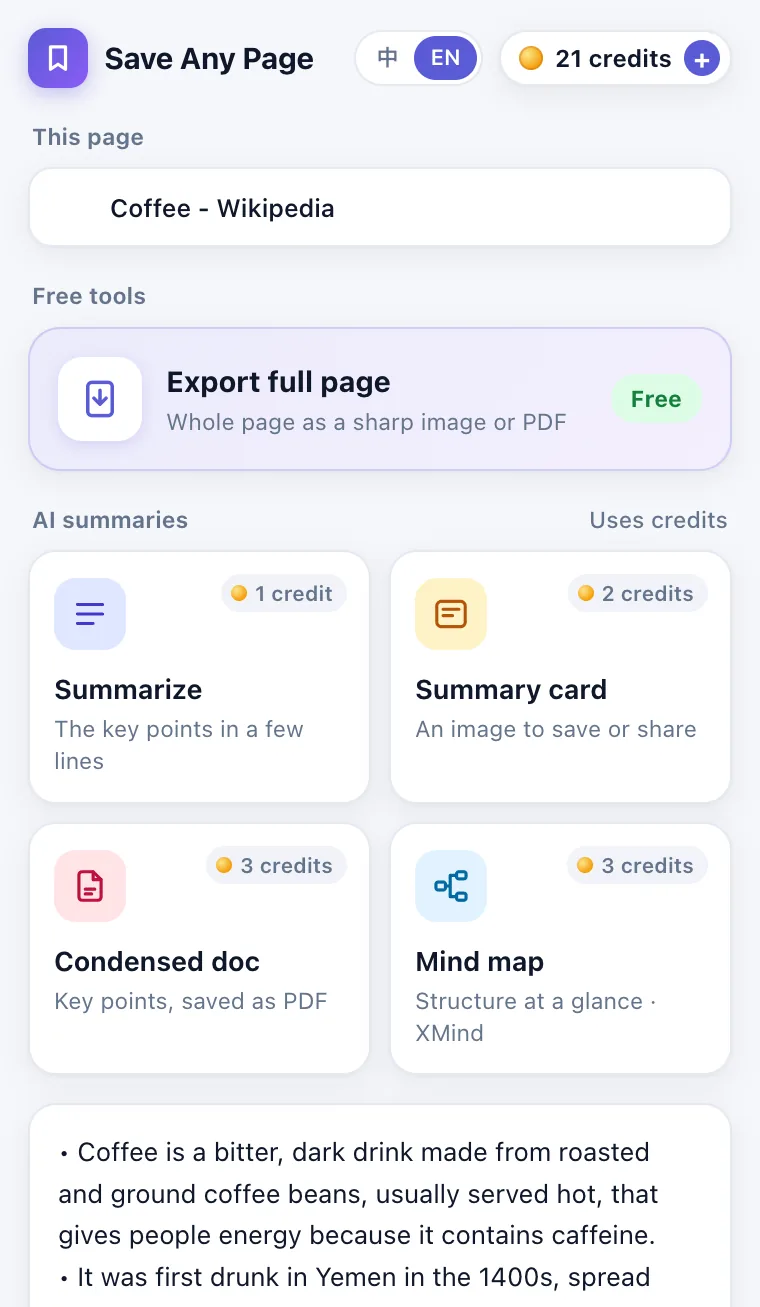 Save Any Page side panel